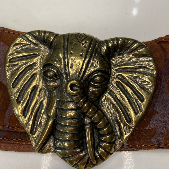 Anthropologie Lucky Penny Elephant belt Sz S - Picture 5 of 7